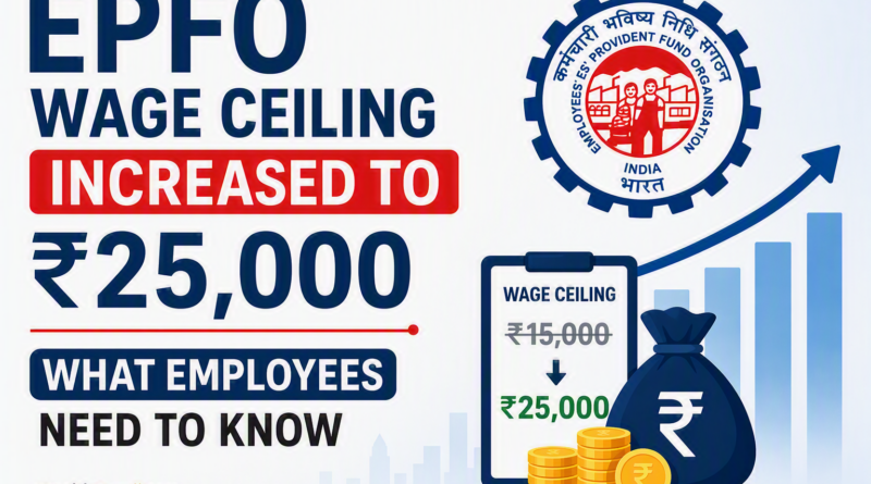EPFO Wage Ceiling Increased to ₹25,000